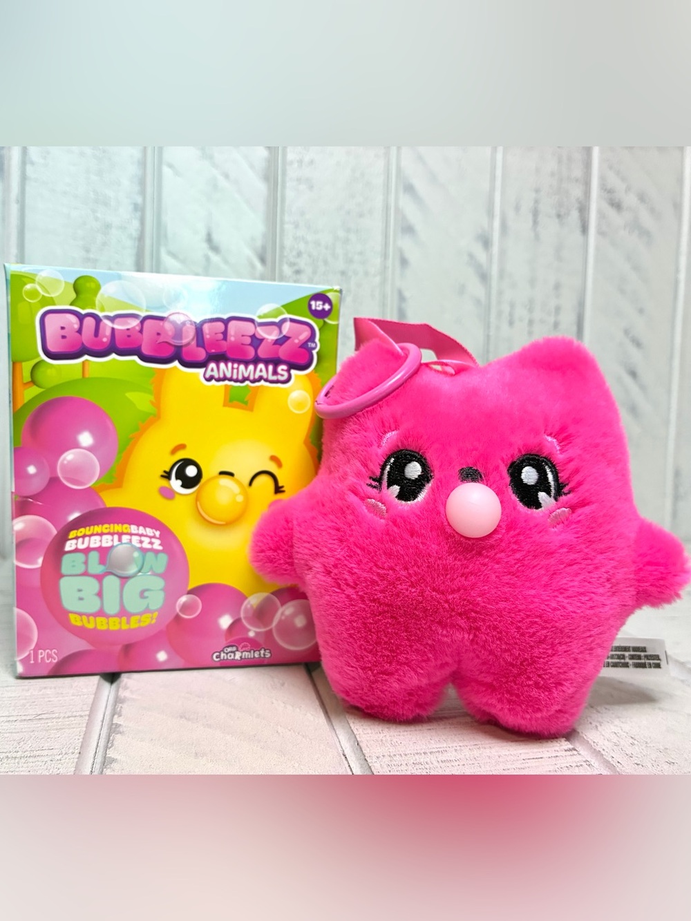 ORB Charmlets Bubbleezz Animals Bag Charm Pink Bouncingbaby Confirmed